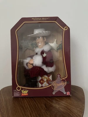 1999 Toy Story Holiday Hero Woody Doll Vintage Christmas Collectible - Image 1 of 4