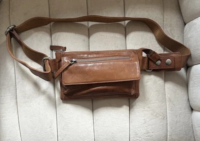 Riñonera Bolso Cintura Cuero Genuino para Hombres Mujeres Vintage Hip Bum Marrón Oscuro Foto 1 de 3