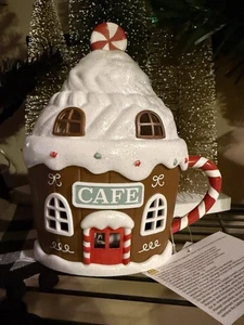 NWT 2025 Target Bullseye Light Up Christmas Village Gingerbread Mug Cafe - Picture 1 of 2