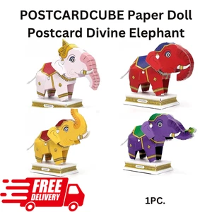 POSTCARDCUBE Muñeca de Papel Postal Divino Elefante Tailandia’s Mítico - Imagen 1 de 25