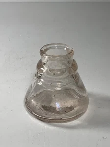 Antikes Klarglas Tintenfass 2,5 Zoll - Bild 1 von 8