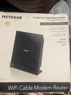 NETGEAR AC1600 Wifi Cable Modem Router | 802.11ac Dual Band Gigabit Modem Router - Image 1 of 3
