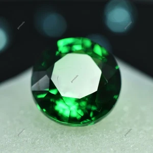 Natural Tsavorite Garnet Round Cut Green 8 To 10 Ct Certified Loose Gemstone - Picture 1 of 7