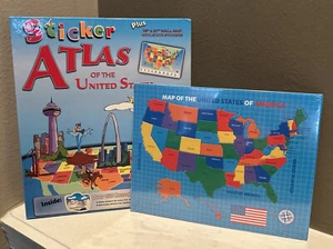 United States Sticker atlas And Puzzle - Picture 1 of 7