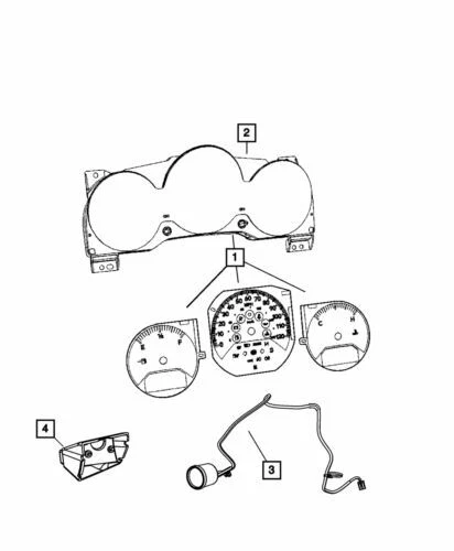 Genuine Mopar 2007-2010 Dodge Caliber Instrument Cluster Mask Lens 68001782AA - Image 1 of 1