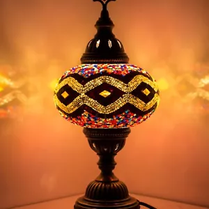 Mosaik Tischlampe Türkische Mosaiklampe Handgearbeitet Orientalische Lampe - Bild 1 von 5