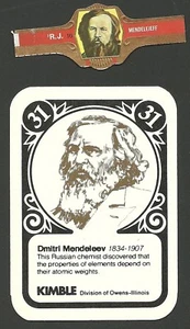 Colección de tarjetas Fab de químico ruso Dmitri Mendeleev - Imagen 1 de 1