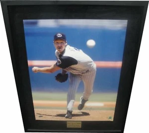 Randy Johnson Hand Signed 16x20 Photo Custom Frame Bottom Corner Damage Steiner - Picture 1 of 3