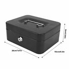 Small Locking CashBox Portable 2Layer Safe Metal MoneyBox For Home Office Black?