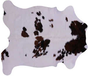 6 Fuß 8 Zoll x 5 Fuß 10 Zoll braun & weiß natürliches Kuhfell Teppich - C2456 - Bild 1 von 6