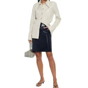 Theory Clean Pencil lambs leather skirt size 8 - Picture 1 of 8