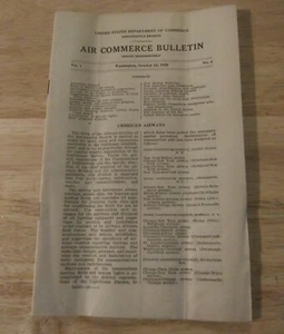 1929 US DEPT OF COMMERCE "AIR COMMERCE BULLETIN" VOL 1 #8 - Bild 1 von 5