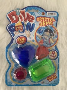 Crystal Gems Swimming Pool Dive Toys for Summer Fun - New In Box - 4 Count - Picture 1 of 2