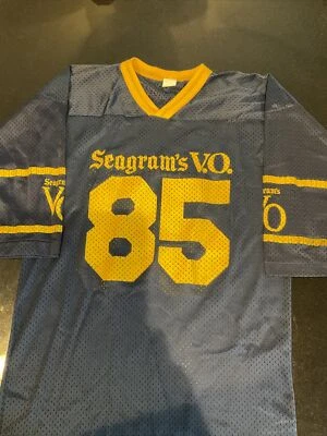 Camiseta deportiva estilo deportivo de malla de nailon whisky VO Seagrams grande de colección de los años 80 Foto 1 de 2