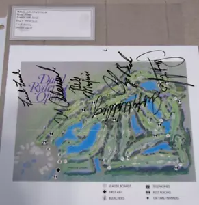Doral Ryder Open 1992 (6) firmado autógrafo PGA hoja de curso automático - Imagen 1 de 3