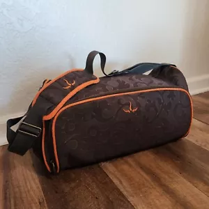 Borsone vintage Prana Weekender yoga palestra marrone 16,5x7x9 (17 L) tracolla - Foto 1 di 18