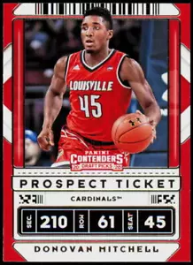 2020 Panini Contenders Draft Picks #43 Donovan Mitchell Louisville Cardinals - Foto 1 di 2