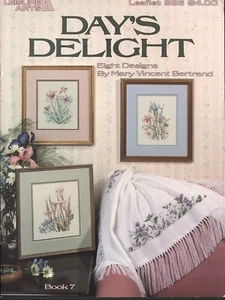 Libro de punto de cruz contado Day's Delight, ocho diseños de Mary Vincent Bertrand - Imagen 1 de 2