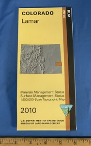 USGS BLM EDITION TOPOGRAPHIC MAP COLORADO - LAMAR - Picture 1 of 4