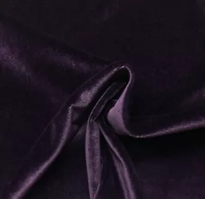 PLUSH MOHAIR DARK PURPLE WOOL VELVET UPHOLSTERY DRAPERY FABRIC BY YARD 55"W - Picture 1 of 3