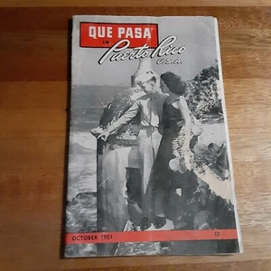 VTG 1951 PUERTO RICO U.S.A. VISITORS GUIDE OCT. VOL.3 NO.18 QUE PASA PUERTO RICO - Picture 1 of 7