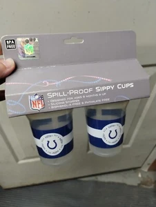 Indianapolis Colts 5 oz Tazas para sorber de plástico (Juego de 2) sin BPA NUEVAS EN CAJA - Imagen 1 de 2