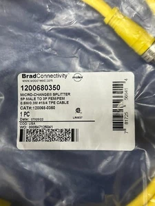NUEVO SELLO DE FÁBRICA - BRAD 1200680350, CABLE DIVISOR 5P MACHO A (2)4P HEMBRA (A-10) - Imagen 1 de 4