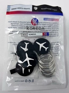 KOREDA 4 Pack Soft Silicone Case for AirTag, Anti-Lost apple w/ Key black plane - Picture 1 of 5