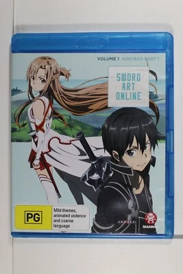 Sword Art Online - Aincrad : Vol 1 : Part 1 : Eps 1-7  Blu-ray Region B Like New - Image 1 of 2