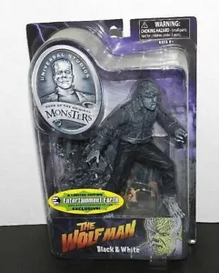 FIGURA UNIVERSAL MONSTERS THE WOLF MAN EXCLUSIVA EN BLANCO Y NEGRO 8" NUEVA SELLADA - Imagen 1 de 3
