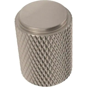 (5 Pack) 11/16 inch Knurled Round Knob Satin Nickel - Picture 1 of 1