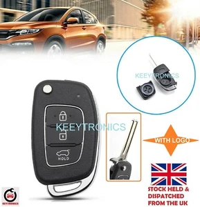 For Hyundai IX40 IX45 IX35 IX20 SANTA FE 3 Button FOB KEY CASE with LOGO #A33 - Picture 1 of 6