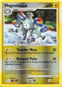 MAGNETON 43/100 - HOLO NON COMUNE - DP Stormfront - CARTA Pokémon 2008 - quasi nuova/m - Foto 1 di 2