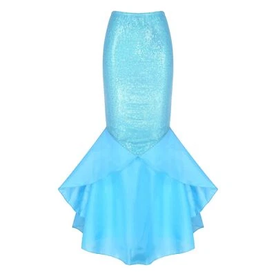 亮片美人鱼裙-长绿色万圣节角色扮演女式服装裙时尚 — 第 1/4 张图片