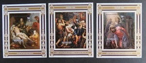 Penrhyn 1981 Pinturas de Pascua Arte SG218/20 hojas UM sin montar como nuevas - Imagen 1 de 1