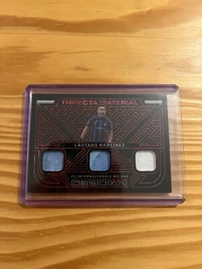 Lautaro Martinez Panini Obsidian Soccer 2023 Trifecta Material /44 Player-Worn - Picture 1 of 2