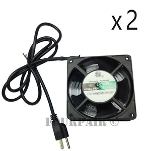 2 Pack Lot - 120mm DJ Rack Case Server Cabinet 110V Plug Metal Axial Cooling Fan - Picture 1 of 3