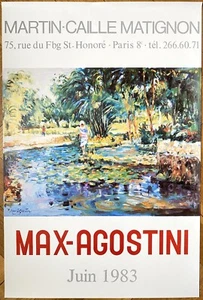 MAX AGOSTINI ORIGINAL AUSSTELLUNG KUNST POSTER GALERIE MARTIN-CAILLE JUNI 1983 SELTEN - Bild 1 von 21