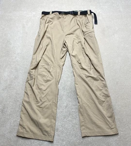 L.L. Bean Walking Trousers 2XL Men's 36x32 Sandy Brown Belted Hiking Vintage - Picture 1 of 10