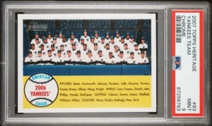 2007 Topps Heritage CL /1958 Chrome #THC83 2006 New York Yankees NYY MINT PSA 9 - Foto 1 di 6