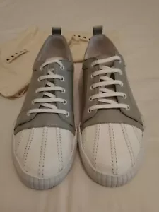 Marni Mens Contrast Leather Low Top Lace-up Sneakers Grey Size uk 10 eu 44 - Picture 1 of 6