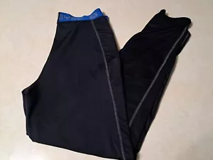 Layer 8 Men's Medium Quick Dry Base Layer Pants Black Muscle Support Max Perf - Picture 1 of 7