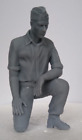 #88-1/16th SCALE-SOLID RESIN-WW2 GERMAN SOLDIER, PANZER CREW KNEELING