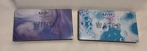 NYX Limited Edition In Your Element Wind and Water Eyeshadow Palettes Lot of 2 - Picture 1 of 3