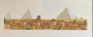 Original Kunstwerk der Sphinx und der großen Pyramiden von Ägypten von Richard Hook - Bild 1 von 14