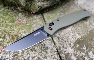 SRM Knives Messer 255L-GP Ambi Lock Folder Grün G10 Taschenmesser