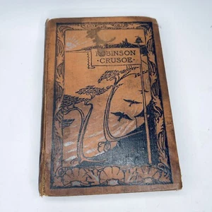 Robinson Crusoe Das Leben und die überraschenden Abenteuer des Defoe 1902 antikes Buch - Bild 1 von 24
