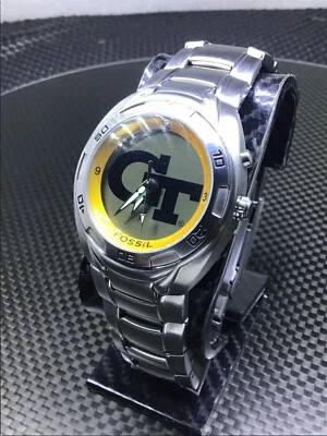 Reloj Kaleido Georgia Tech Yellow Jackets NCAA Acero Inoxidable por Fossil NUEVO Foto 1 de 4