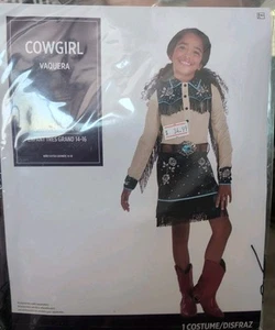 Vestido Disfraz Halloween Vaquera Flecos-Niño-Adolescente XLarge 14-16 - Imagen 1 de 2