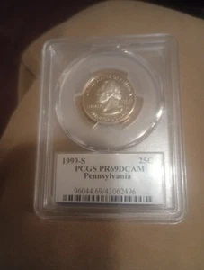 PCGS Error 1999 S PR69DCAM Pennsylvania State Quarter PCGS Mislabeling Error - Picture 1 of 3